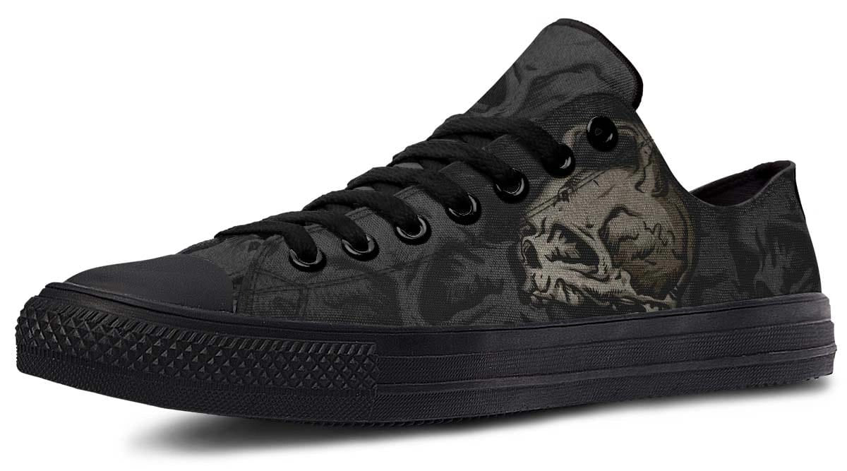 Skull Heart Print Lowtop Sneaker