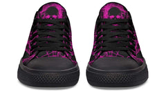 Pink Lighting Skull Art Lowtop Sneaker