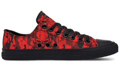 Red Camo Skull Pattern Lowtop Sneaker