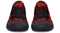 Red Camo Skull Pattern Lowtop Sneaker