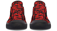 Red Camo Skull Pattern Lowtop Sneaker