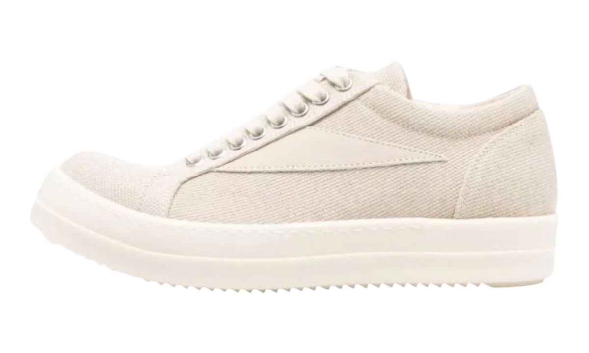 Rick Owens Natural/Milk Low Top Sneakers