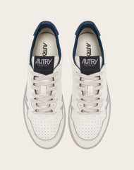 Medalist Low Grained Leather and Suede Sneakers