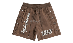 Triple Sevens Brown Nylon Shorts