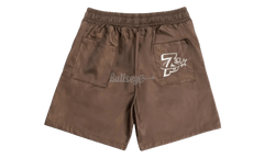 Triple Sevens Brown Nylon Shorts