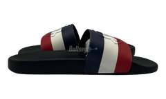 Moncler Basile Pool Slides "Black TriColour" (PreOwned)
