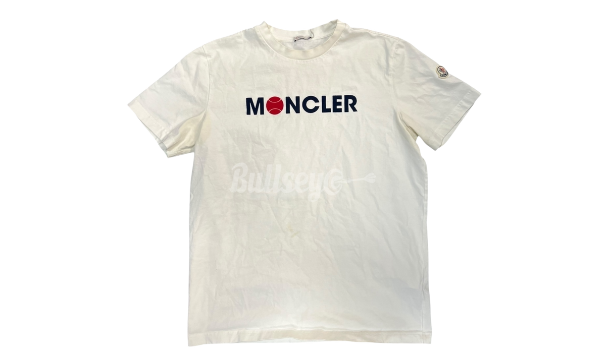 Moncler Flocked Logo White T-Shirt (PreOwned)