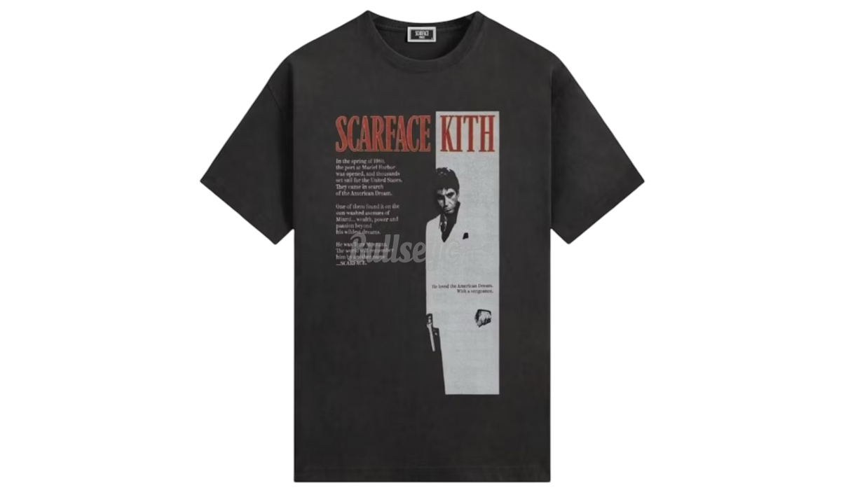 Kith X Scarface Film Poster Vintage Black T-Shirt