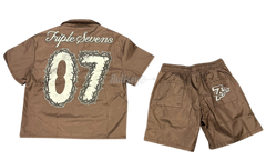 Triple Sevens Brown Nylon Suit