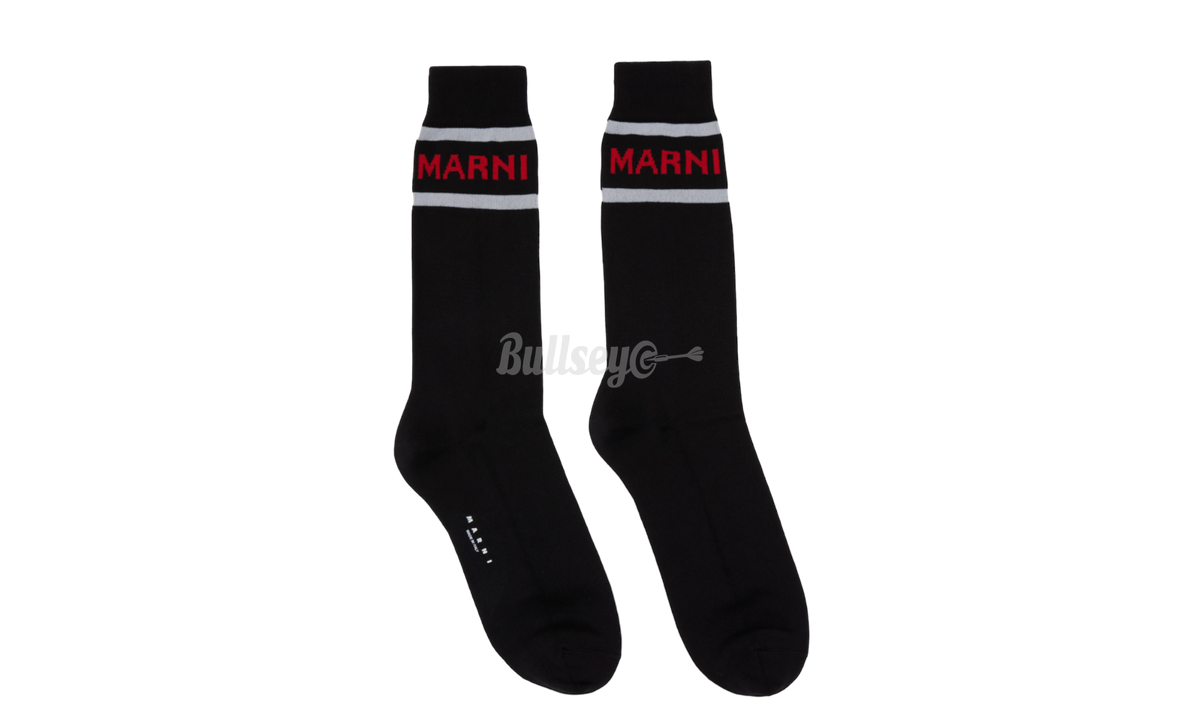 Marni Black Techno Logo Socks