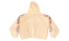 We Are Righteous Risen King Cream Cropped Zip-Up Hoodie