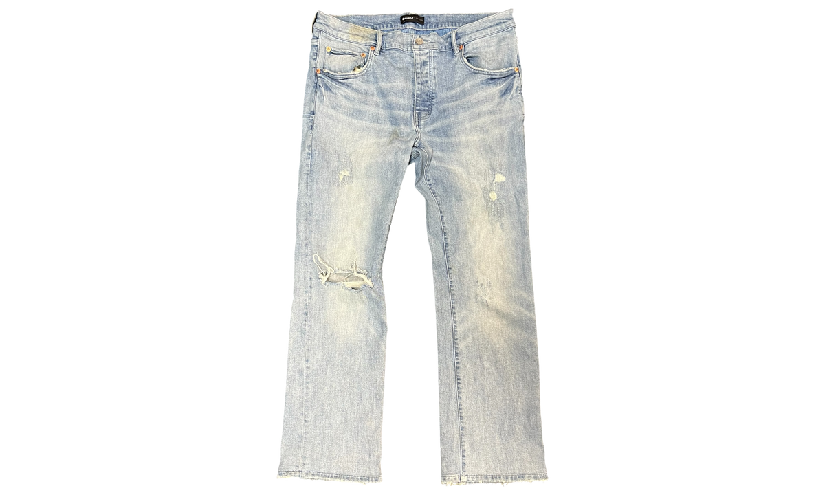 Purple-Brand P004 Distressed Bootcut Blue Jean (PreOwned)