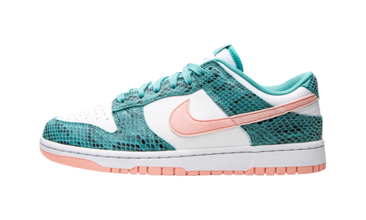 Nike Dunk Low Snakeskin Washed Teal Bleached Coral
