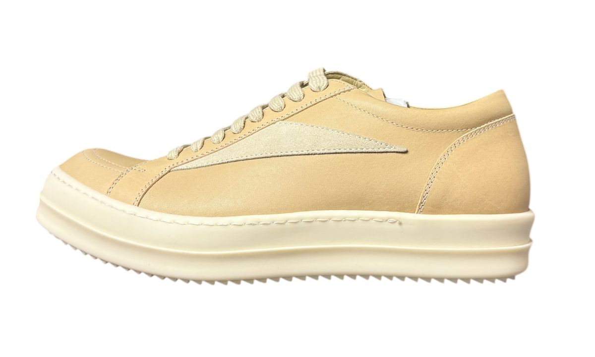 Rick Owens Vintage Low Parchment/Milk Sneakers
