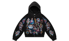 We Are Righteous Risen King Black Cropped Zip-Up Hoodie