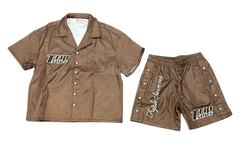 Triple Sevens Brown Nylon Suit