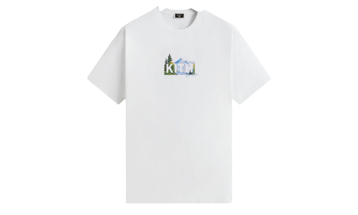 Kith x Bob Ross Mountain Box Logo White T-Shirt