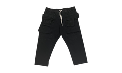 Rick Owen DRKSHDW Rig Creatch Cargo Cropped Drawstring Pants Black (PreOwned)