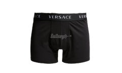 Versace Single-Pack Black Solid Logo Boxer Brief
