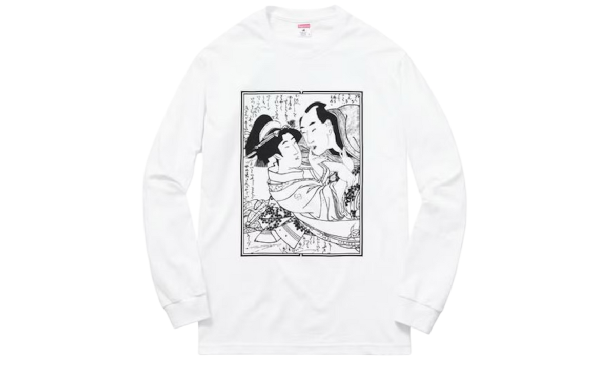 Supreme Sasquatch Fabrix Shunga White Longsleeve T-Shirt