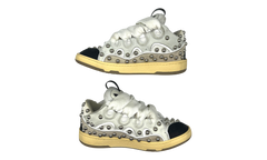 Lanvin Studded Leather Curb Sneaker White (PreOwned)