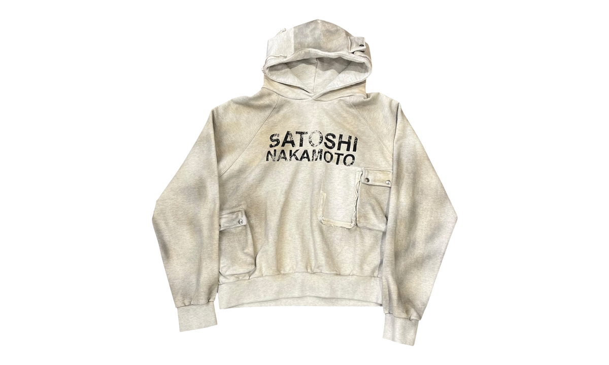 Satoshi Nakamoto Cargo Grey Hoodie