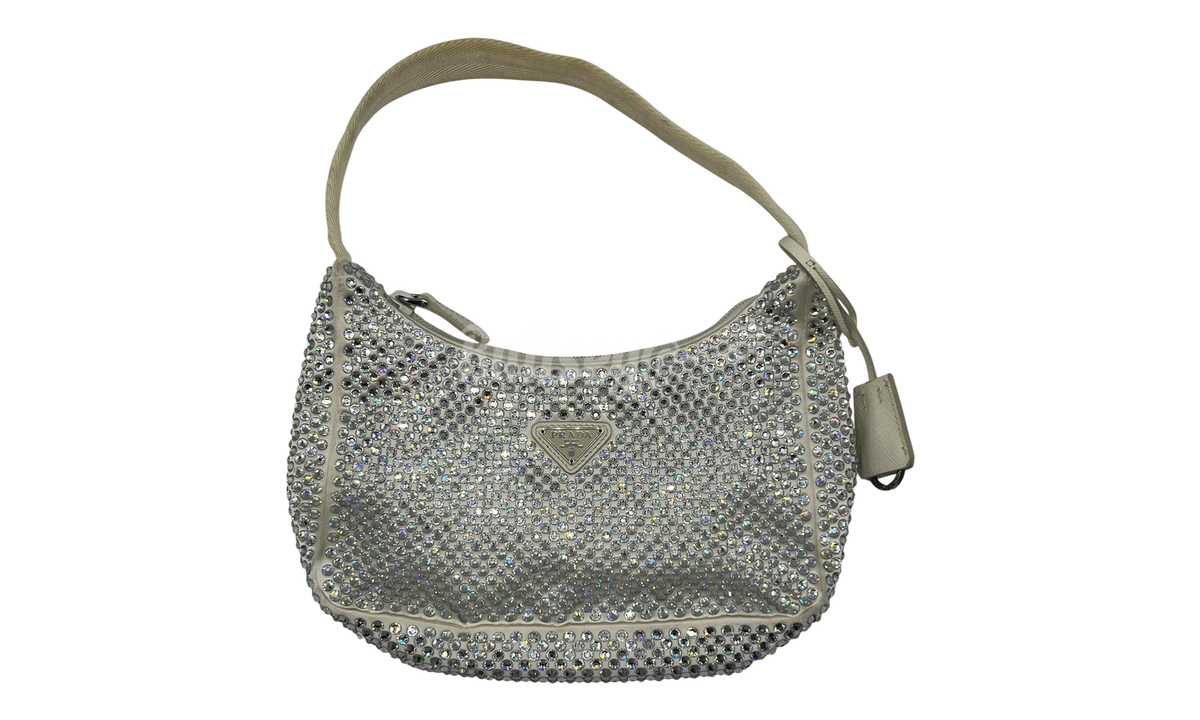 Prada Re-Edition 2000 Crystal Mini Bag White (PreOwned)