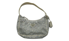 Prada Re-Edition 2000 Crystal Mini Bag White (PreOwned)