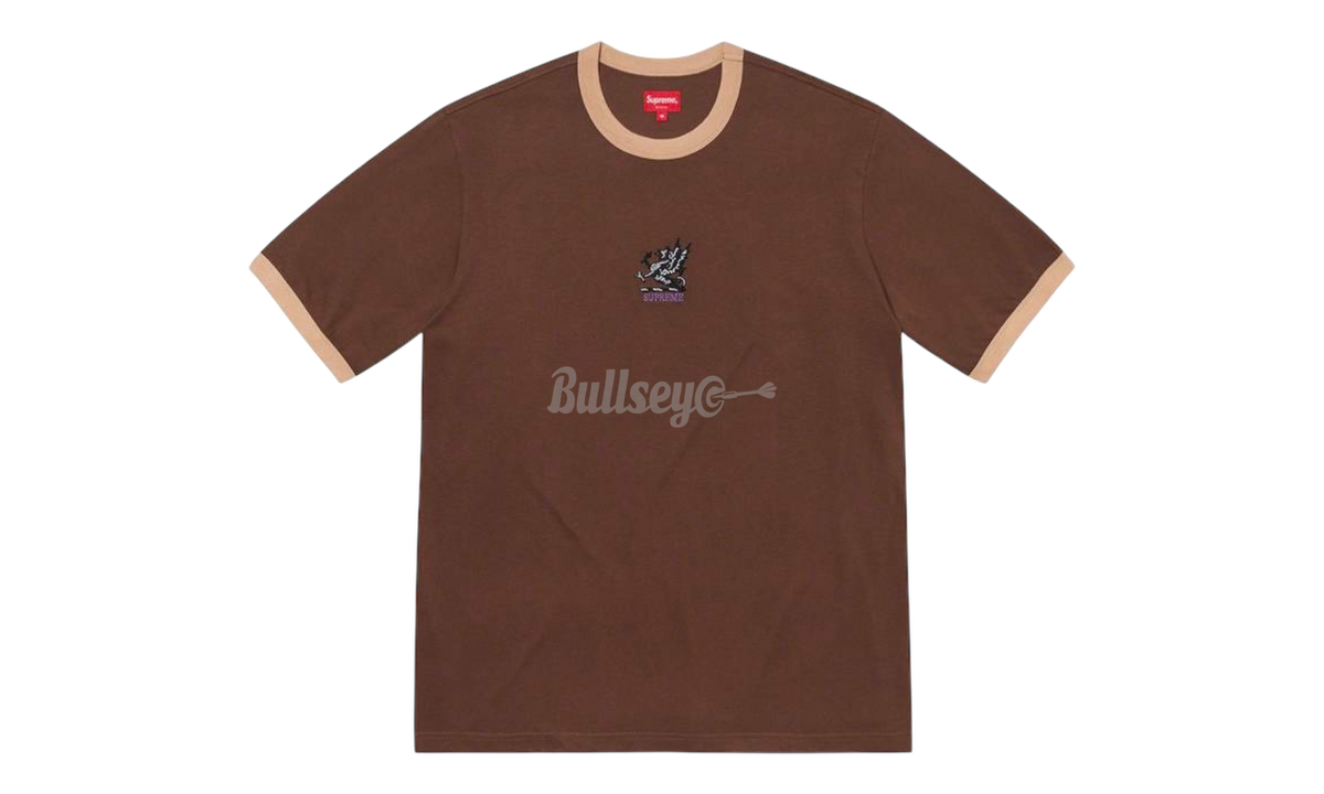 Supreme Dragon Ringer Brown T-Shirt