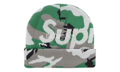 Supreme Camo Big Logo Beanie Green Camo