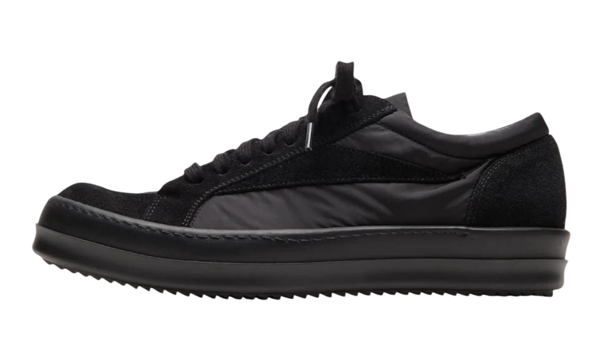 Rick Owens Vintage Black Lace Up Sneakers