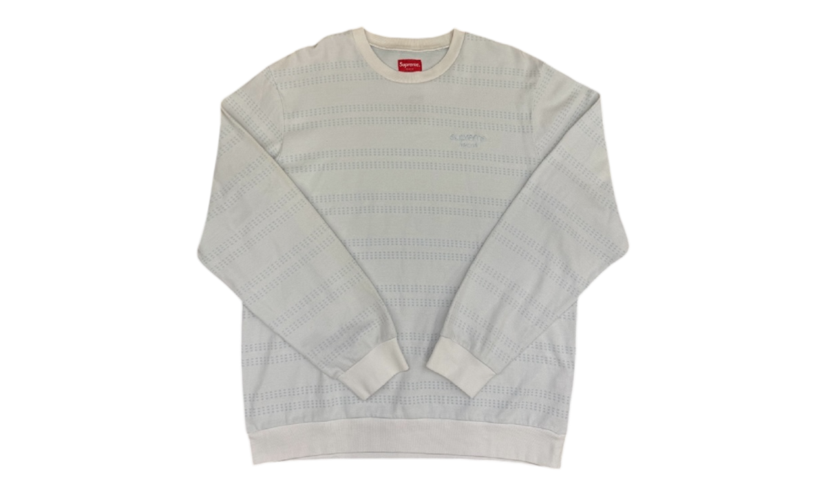 Supreme Longsleeve White/Light Blue Stripes T-shirt
