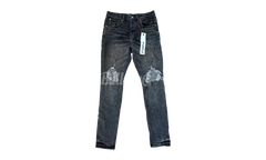 Purple-Brand P002 Grey Dirty Blowout Jeans (PreOwned)