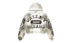 Vale Forever Spiral Zip Up Hoodie Dark White