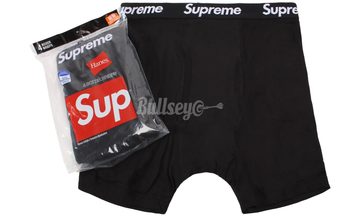 Supreme Hanes Boxer Briefs (4 Pack) Black