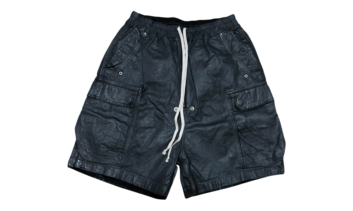 Rick Owens DRKSHDW Carbobelas Black Wax Shorts